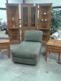 Chaise lounge with pillow