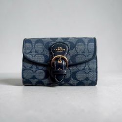 Coach Kleo Signature Denim Chambray Wallet C8308