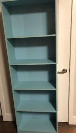 Baby blue shelving unit excellent condition