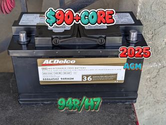 AGM Car Battery Group Size 94r/H7