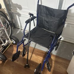 Wheel Chair With Walking Stick