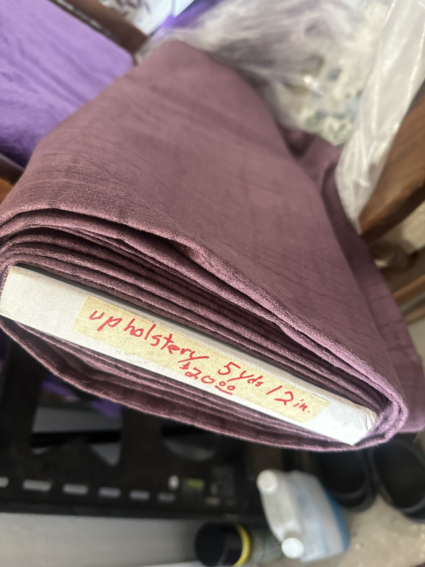 Plum Upholstery Fabric 5 And 1/3 Yds Upholstery.