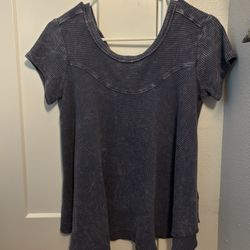 Blue Washed Short Sleeve Shirt 