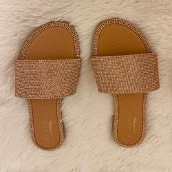 Rose Gold Sparkly Sandals