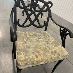 Brown Jordan 6-Piece Glass Patio Dining Set + 8 Cushions (2 New)