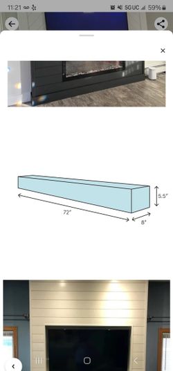 72" Floating Fireplace Mantle Shelf