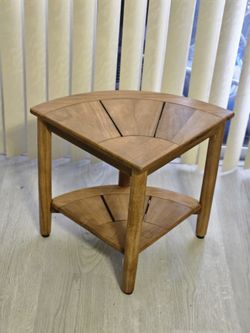 Corner Solid Wood Table-$75