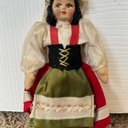 Vintage  souvenir Cloth doll by  Eros Florence Company