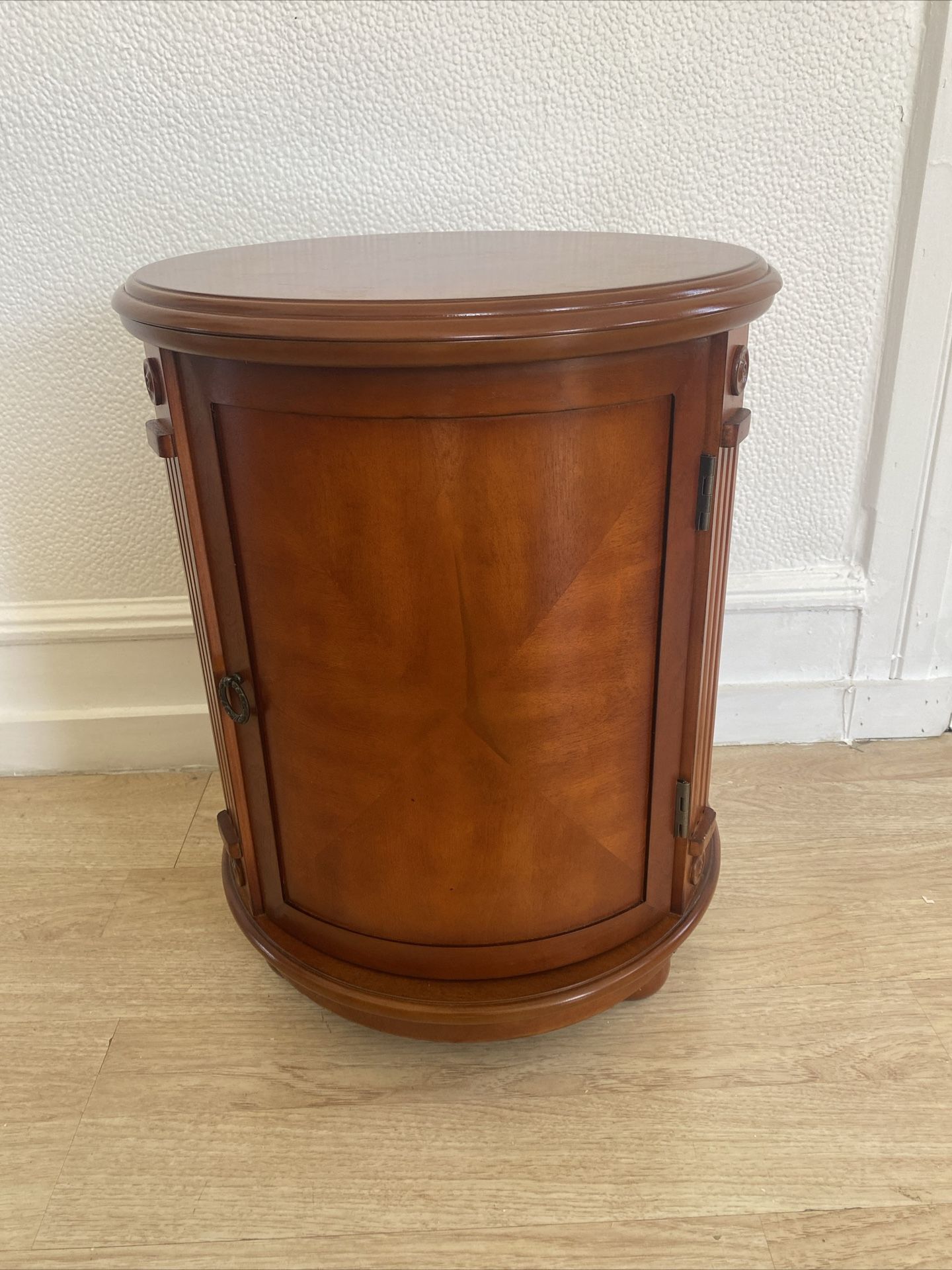 Solid Cherry Wood Round End Table  ( local pickup )