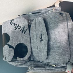 Diaper bag Disney Mickey Mouse Gray Backpack Style 