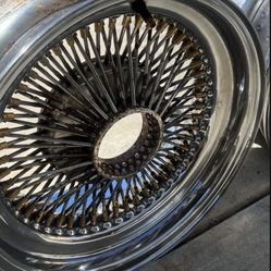 Set of 15”s wire wheels 