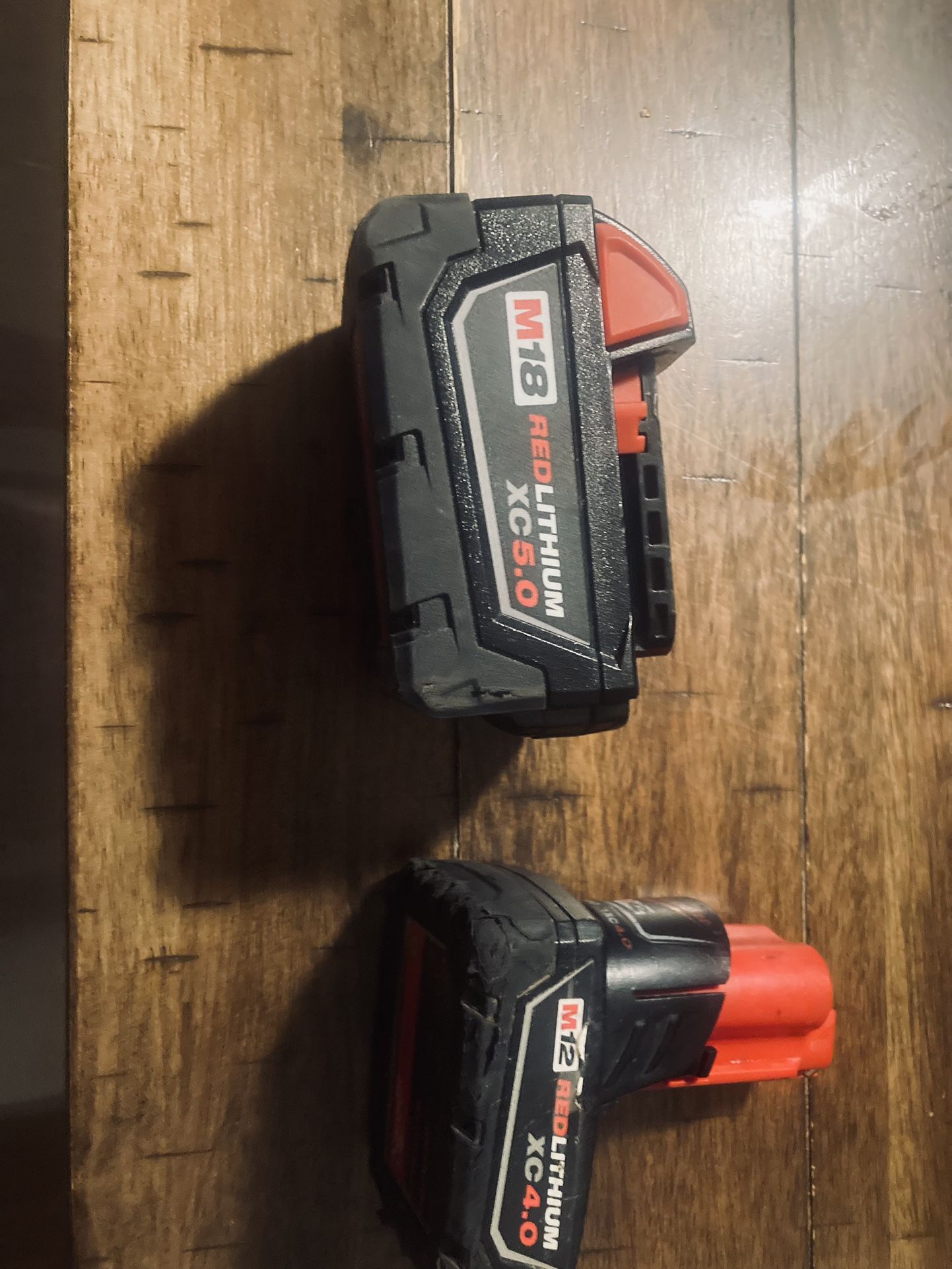 MILWAUKEE 5.0 AH BATTERY 🔋 M18 XC5.0 $$$75.( #1)M12 XC 4.0 AH. 12V $$45