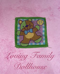 Fisher Price Loving Family Dollhouse Baby Doll Green Teddy Bear Blanket Nursery