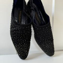 Vintage Donna Karan Satin Evening Flats