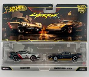 Hot Wheels 2026 Car Culture Team Transport Cyberpunk Porsche 930 & Quadra Turbo
