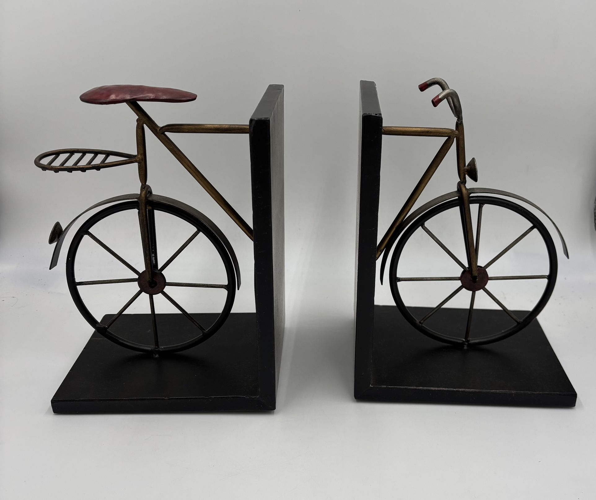 Metal Bicycle Bookends 