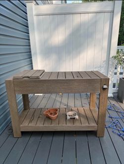 West elm Bar cart with ice bucket
