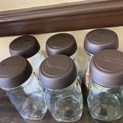 undle of 6 Recycled Nescafé Lidded 6oz Glass Jars - Great for storage - very resistant glass