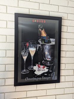 Michael Godard 'Champagne Tango' Framed Poster