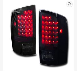 Pair LED Tail Lights Brake Lamp 2002-2006 Dodge Ram 1500 2500 3500 Smoked Left Right Side