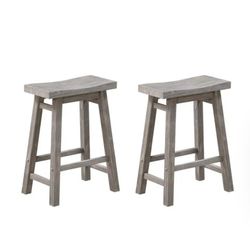 4 Sonoma Wood Saddle Bar Stools For Sale $100 (Counter Height)