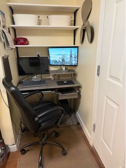 *POCKET OFFICE-DESK, CHAIR, SHELVES!*