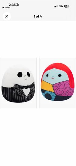 Jumbo jack and sally squishmellow set