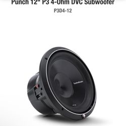 Rockford Fosgate Punch 12" P3 4-Ohm DVC Subwoofer