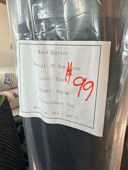 $99 a roll weed barrier cloth fabric 6ft by 300 ft for turf grass