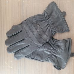 Men's Thinsulate Leather 40 Gram Gloves, MED Black