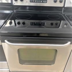 Ge glasstop stove stainless 