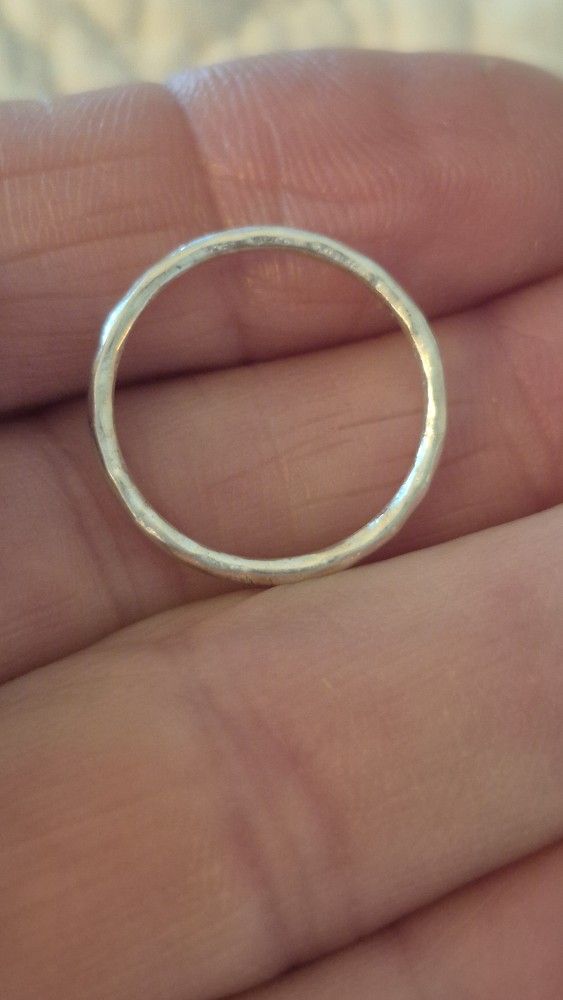 Vtg.Sterling Silver Band Ring- Sz5