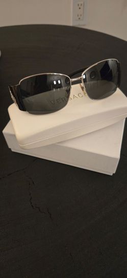 VINTAGE VERSACE RHINESTONE LOGO UNISEX SUNGLASSES