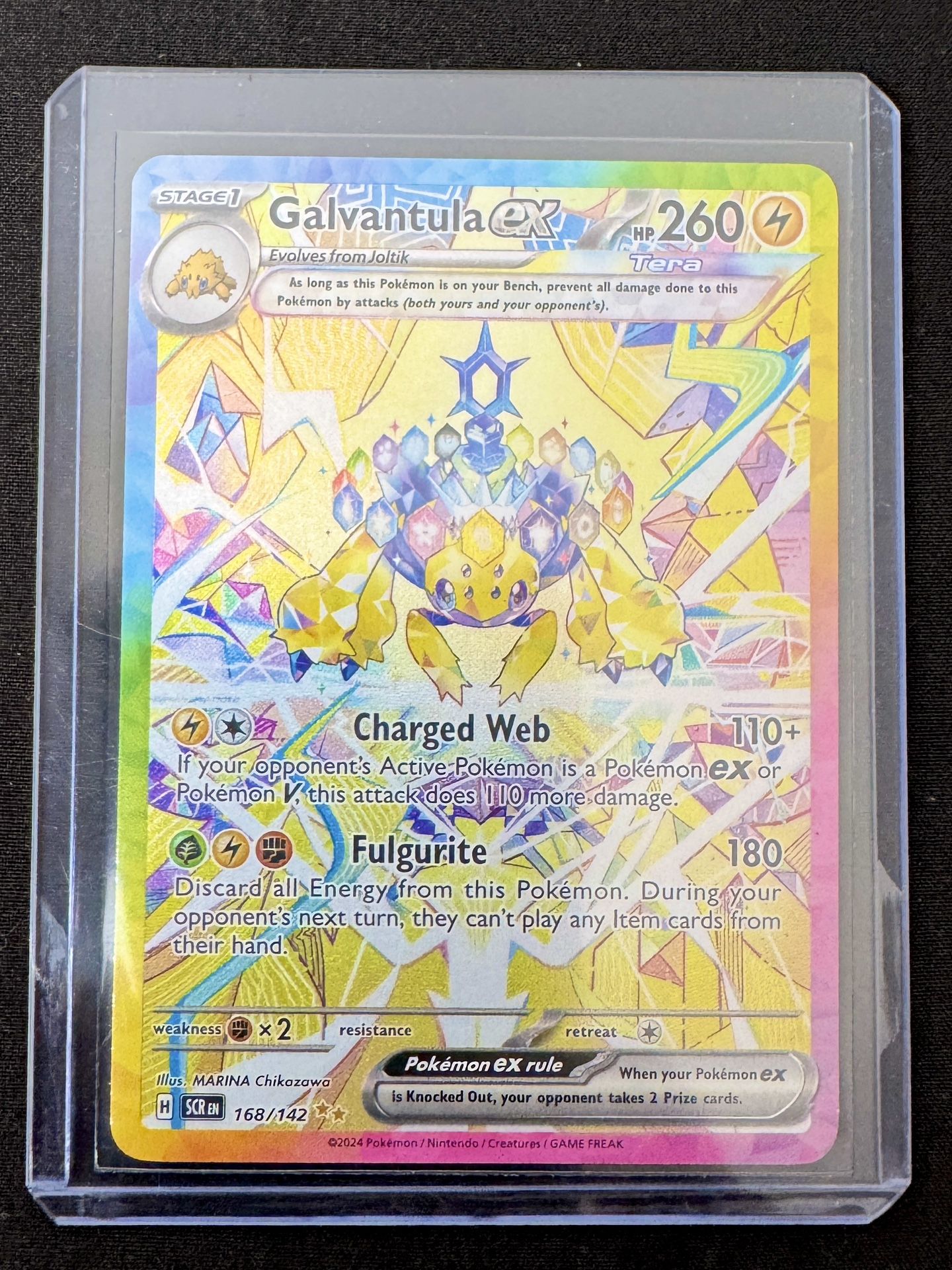 β‘ Galvantula ex β Secret Rare Tera Full Art β 168/142