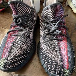 Worn Adidas Yeezy Boost 350 V2 Yecheil Non-reflective Size 9.5M No Box.