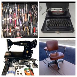 Moving Sale! Antiques, Vintage Collectibles, Watches, Singer Sewing Machine, Records, Furniture And More
