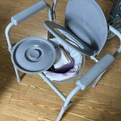 Drive Medical Folding Steel Bedside Commode