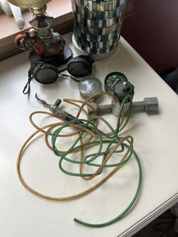 Vintage Tescom Oxygen Regulator Valve With Lighter & Goggles