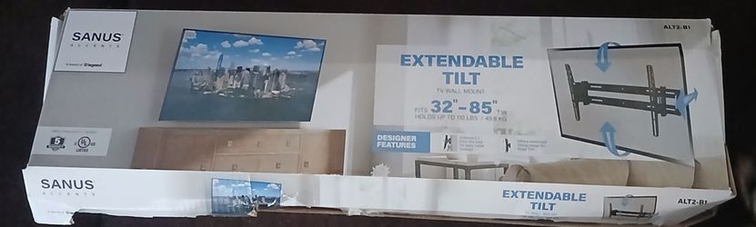 Sanus extendable tilt tc rack up to 80 in tv