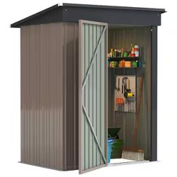 Brand New In Box 3 ft. W x 5 ft. D Outdoor Storage Metal Shed Lockable Metal Garden Shed for Backyard Outdoor (14.5 sq. ft.),$89