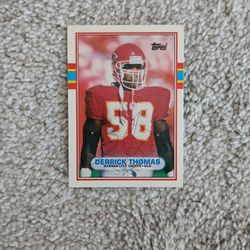   Derrick Thomas Autograph  Card  Chiefs HOF. LB.