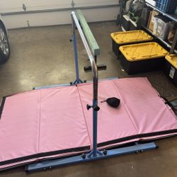 Gymnastics Equipment with Bar, Balance Beam and Mat