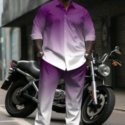Men's Plus Size Casual Sport Suit