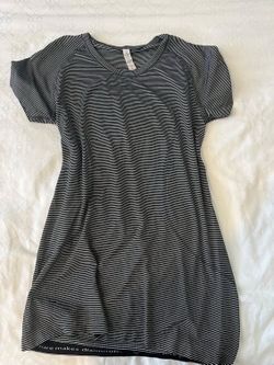 Lululemon Black and White Striped shirt