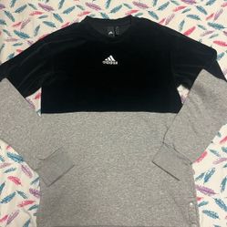 Adidas Black and Gray Sweatshirt