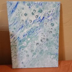 12x16 Acrylic Pour Style Painting Abstract 