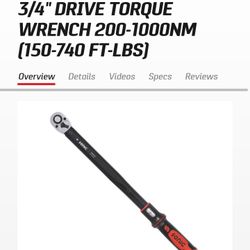 3/4" Drive Torque Wrench (contact info removed)NM (150-740 FT-LBS)