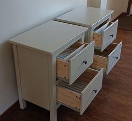 2× Ikea Hemnes Nightstands with drawers