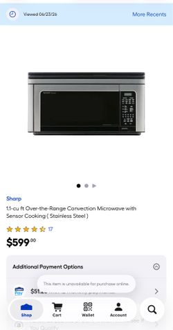 Sharp Over-the-Range Convection Microwave with Sensor Cooking (Stainless Steel)