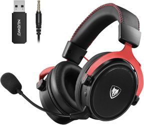 Wireless Gaming Headset with Noise Cancellin Mic for PC PS4 PS5 Playstation 4 5, Wireless 2.4G Bluetooth USB Gaming Headset with 3D Surround Sound, So